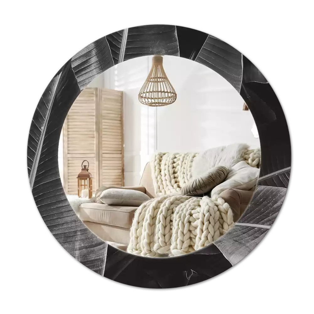 Espelho redondo decorativo Palmeiras tropicais