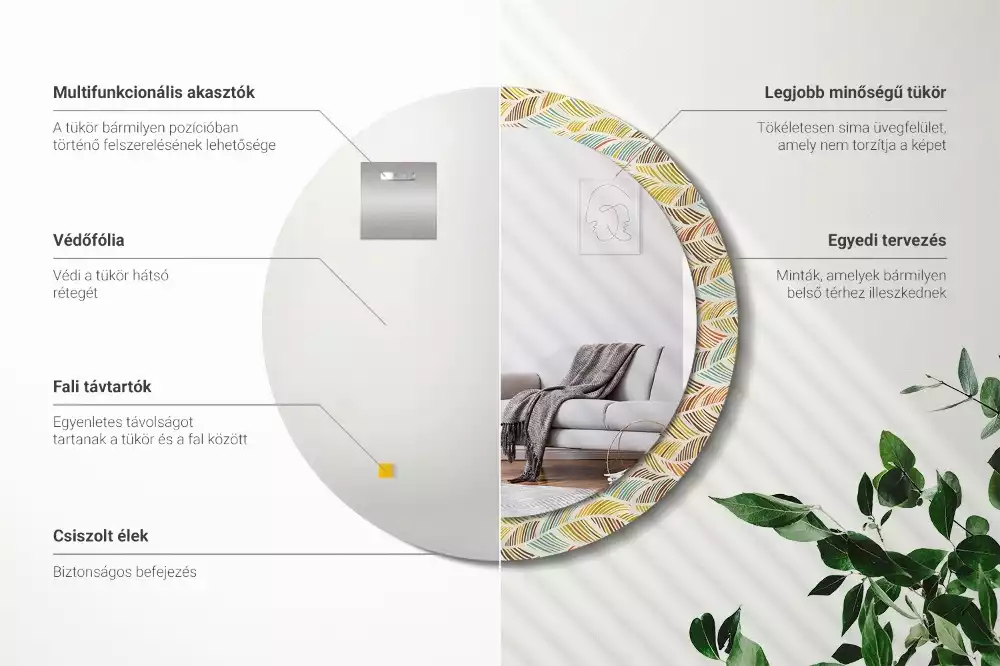 Espelho decorativo redondo Resumo