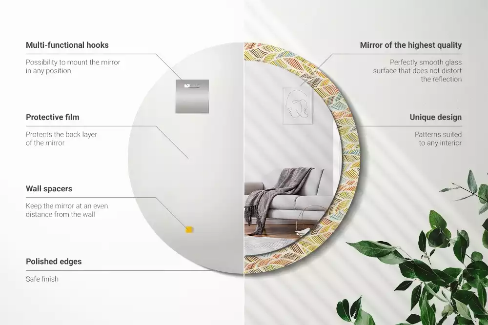 Espelho decorativo redondo Resumo