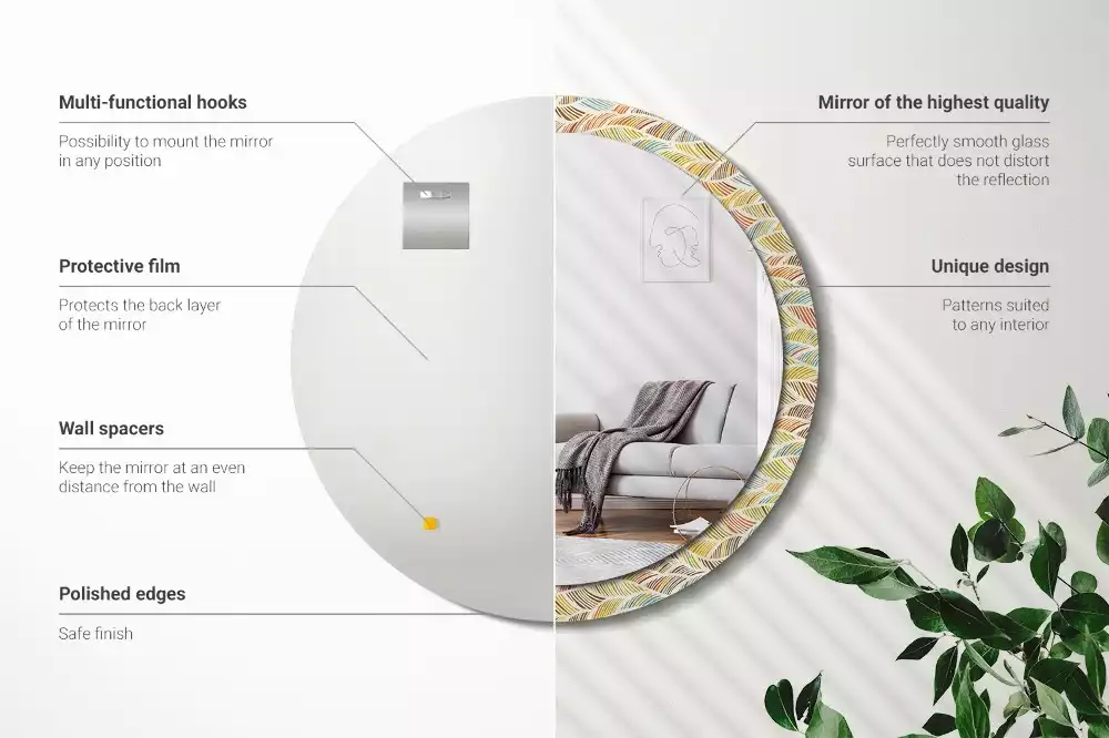 Espelho decorativo redondo Resumo