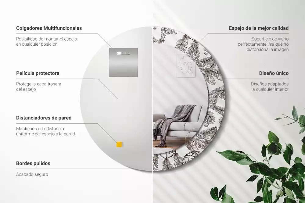 Espelho redondo decorativo Apanhador de Sonhos