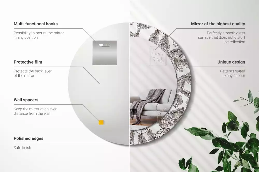 Espelho redondo decorativo Apanhador de Sonhos