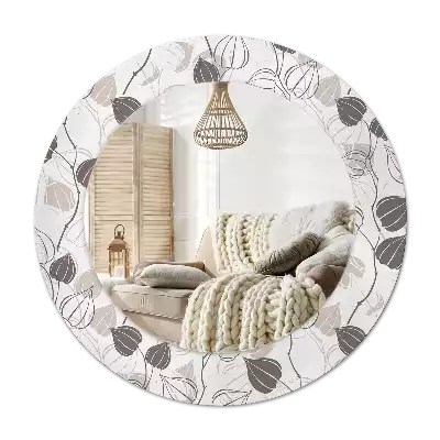 Espelho redondo decorativo Floral abstrato