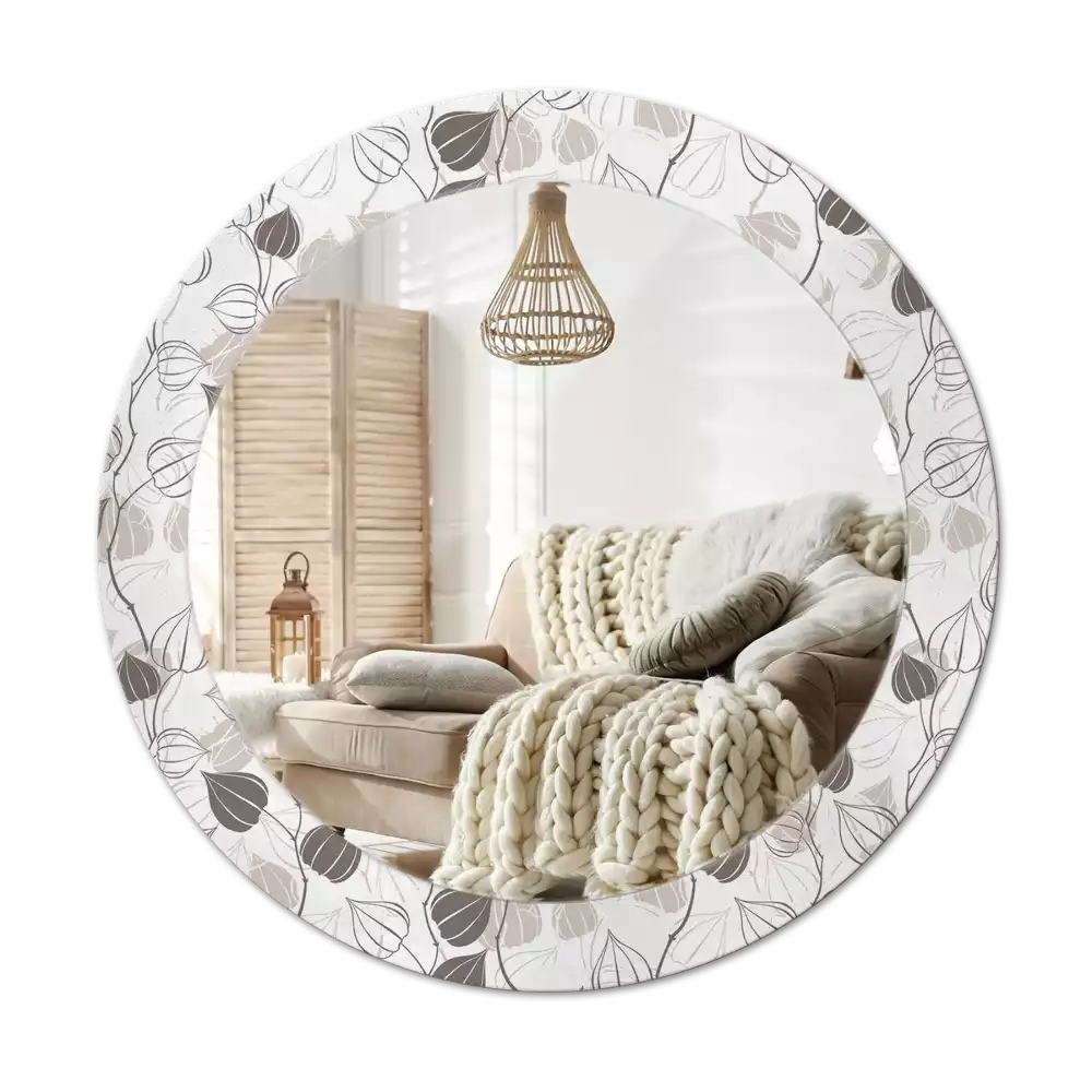Espelho redondo decorativo Floral abstrato