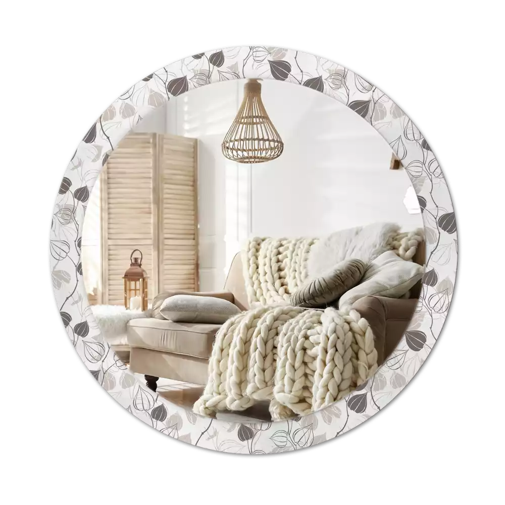 Espelho redondo decorativo Floral abstrato