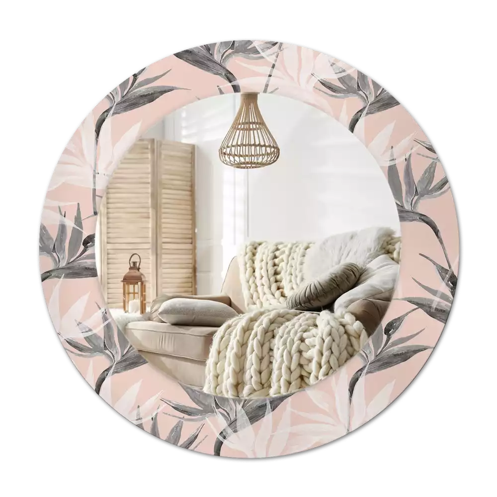 Espelho redondo decorativo Estrelitzia