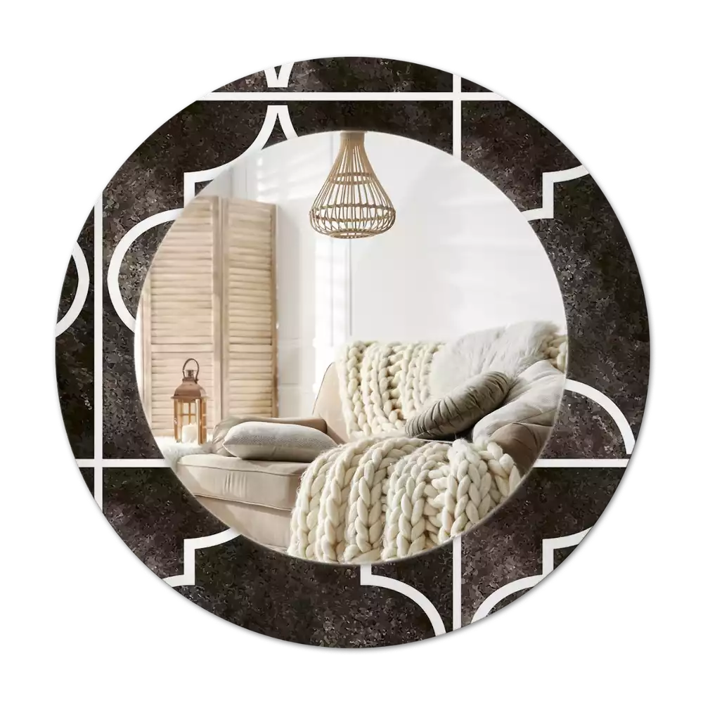 Espelho decorativo redondo Padrão antigo