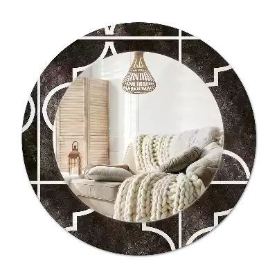 Espelho decorativo redondo Padrão antigo