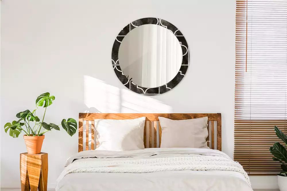 Espelho decorativo redondo Padrão antigo