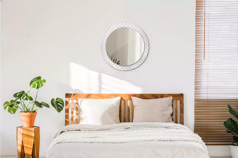 Espelho decorativo redondo Linhas transversais