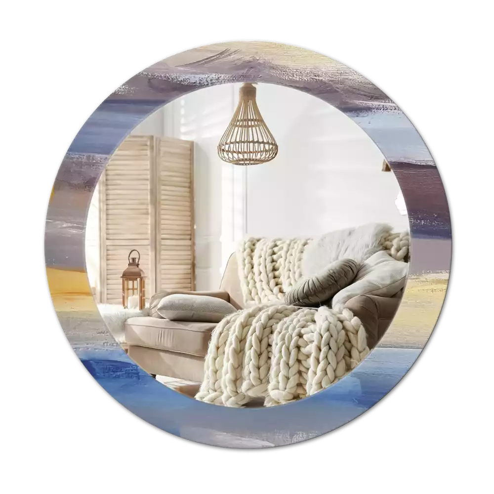 Espelho redondo decorativo Pintura abstrata