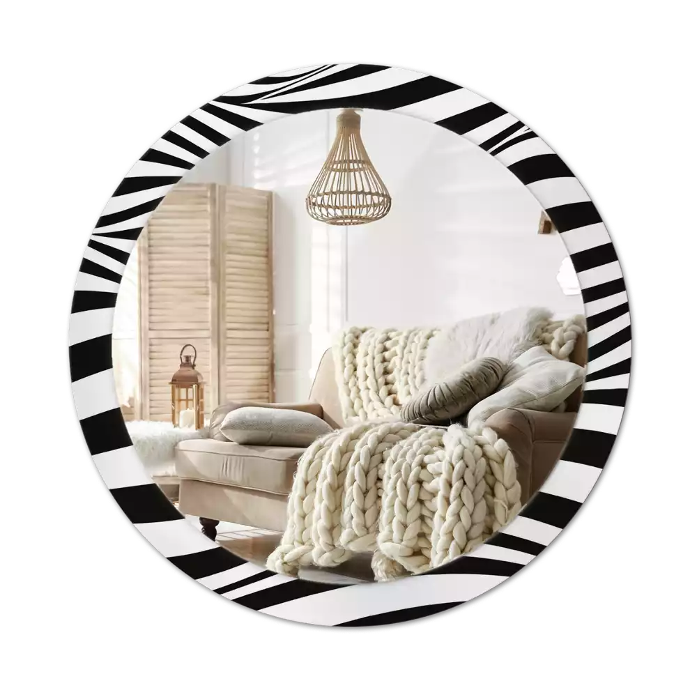 Espelho redondo decorativo Onda abstrata