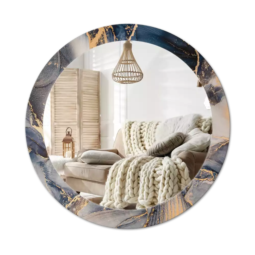 Espelho redondo decorativo Tintas abstratas