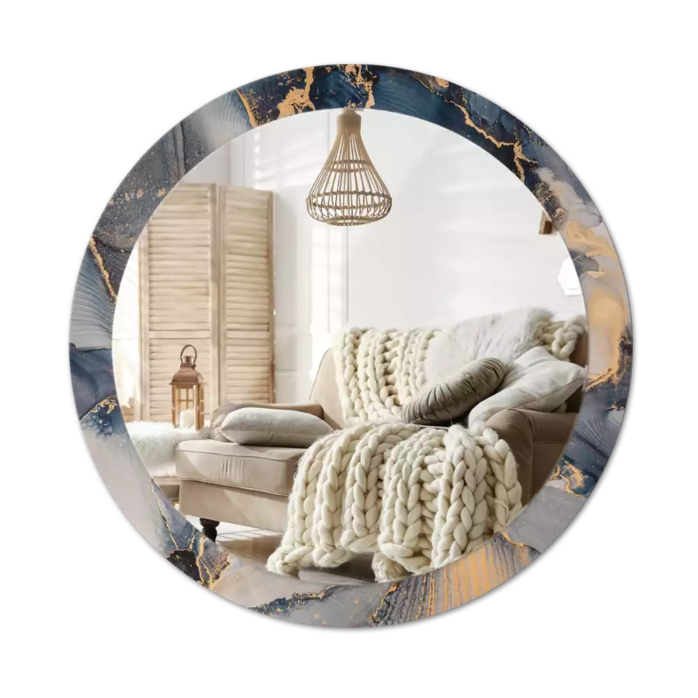 Espelho redondo decorativo Tintas abstratas