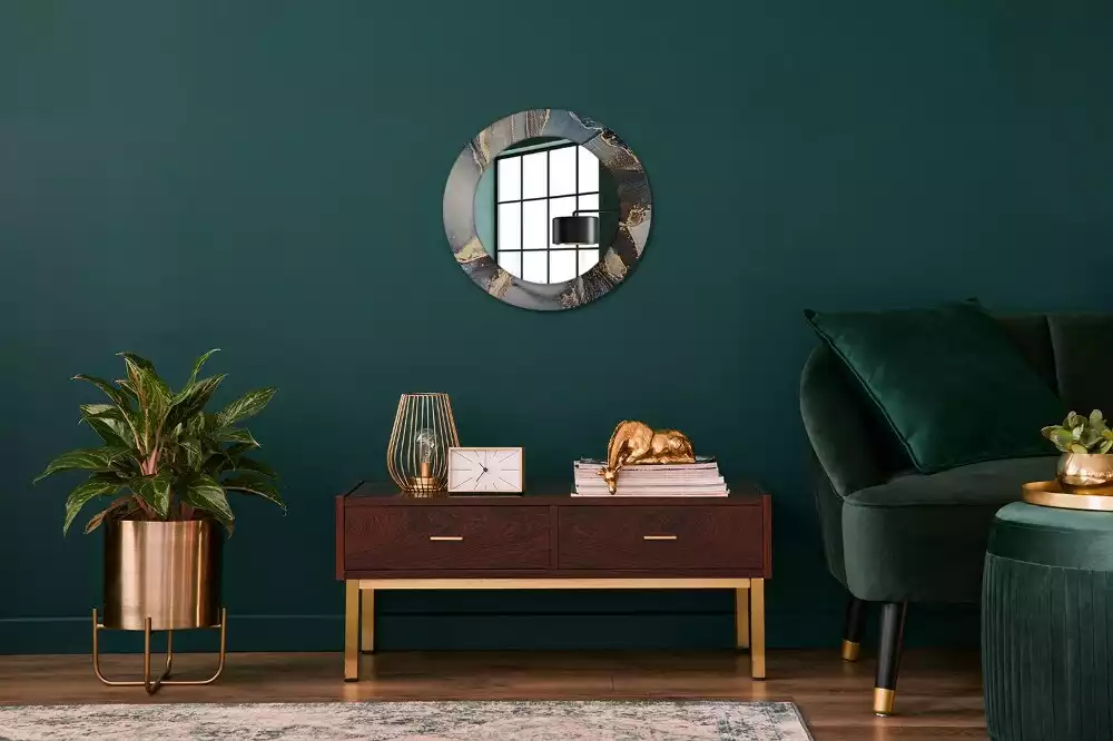 Espelho redondo decorativo Tintas abstratas