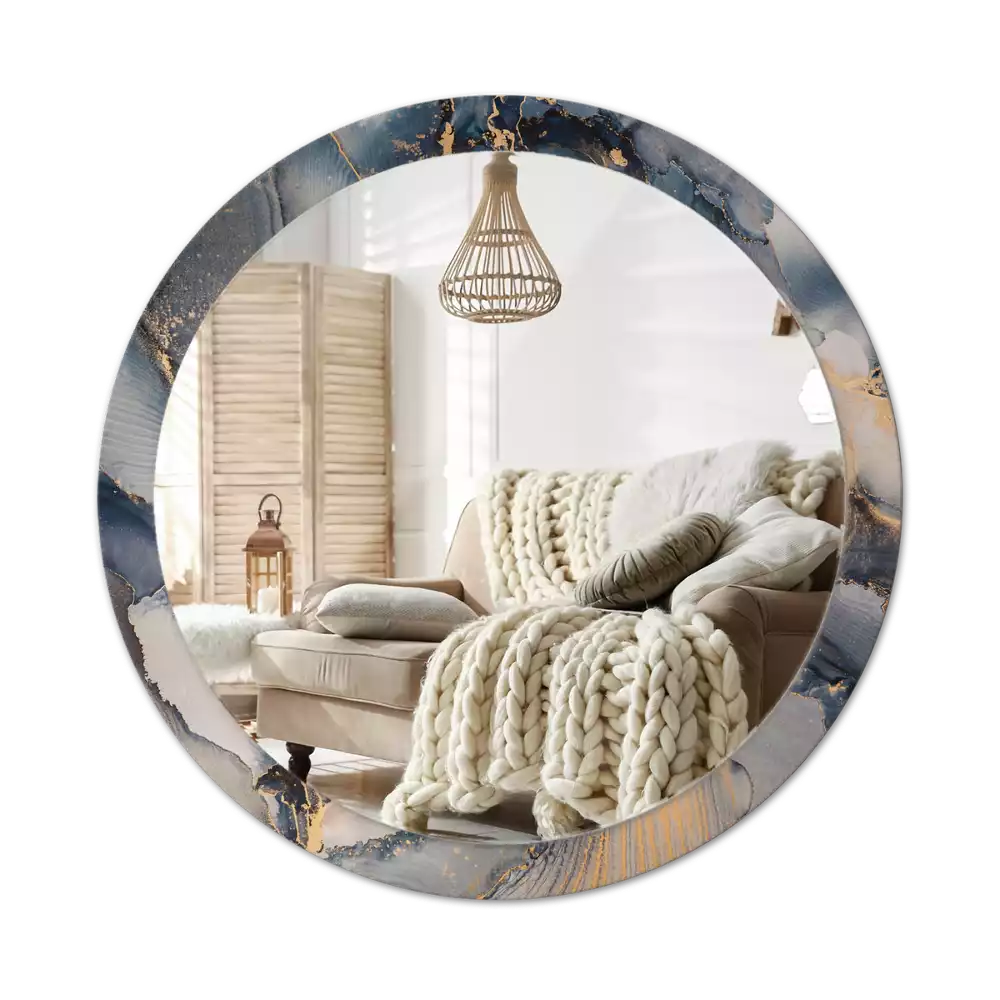 Espelho redondo decorativo Tintas abstratas