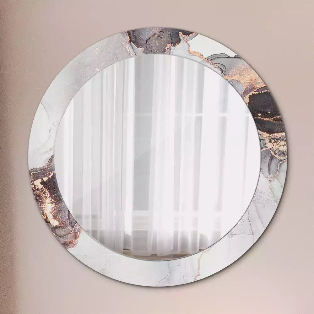 Espelho decorativo redondo Mármore abstrato