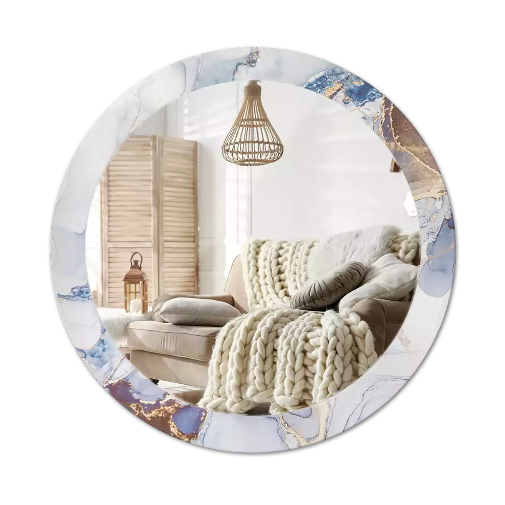 Espelho decorativo redondo Arte abstrata