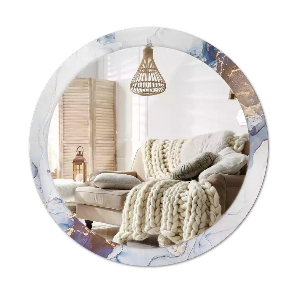 Espelho decorativo redondo Arte abstrata