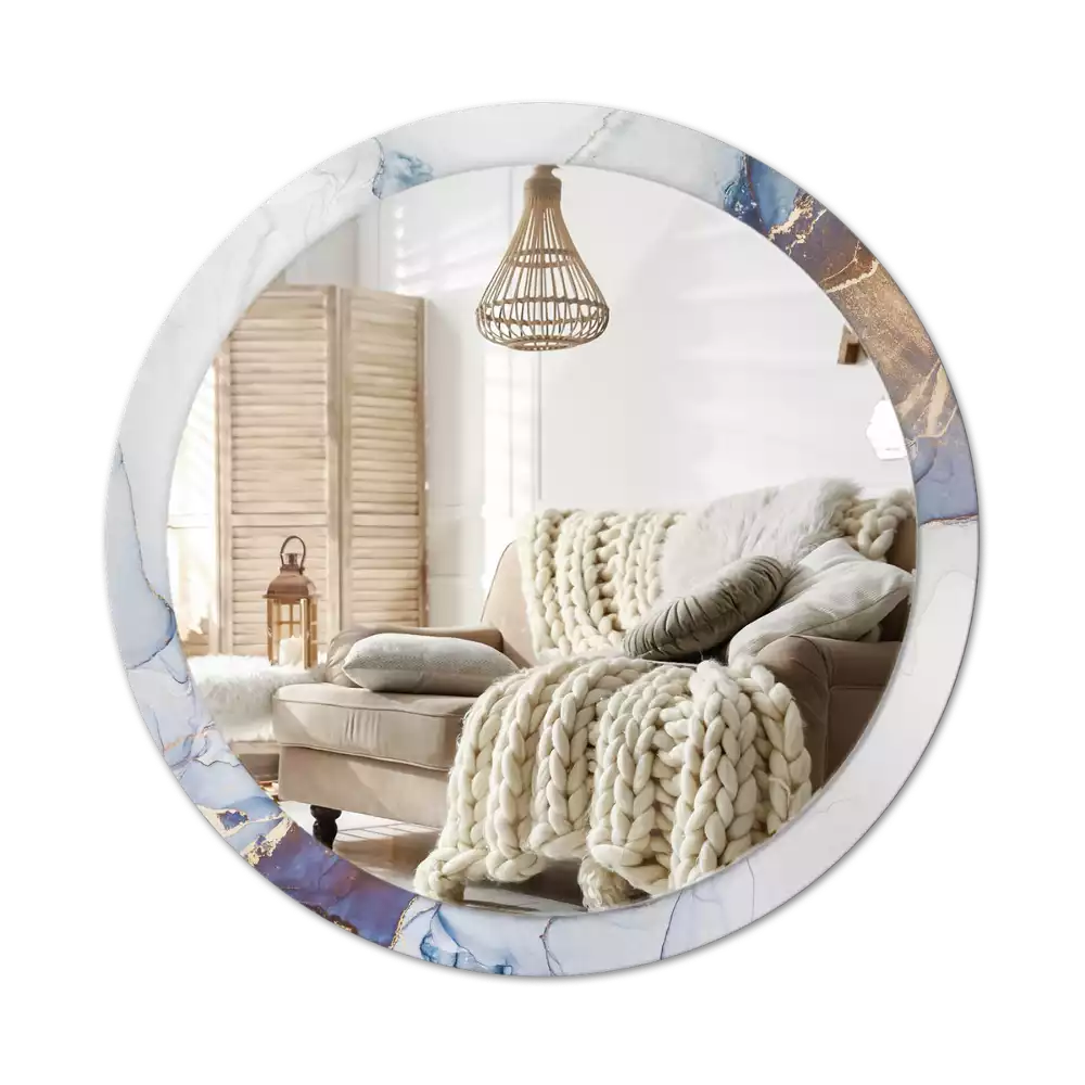 Espelho decorativo redondo Arte abstrata