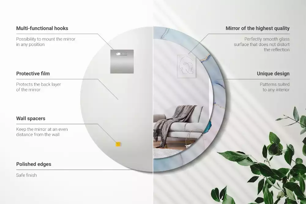 Espelho redondo decorativo Fluido abstrato