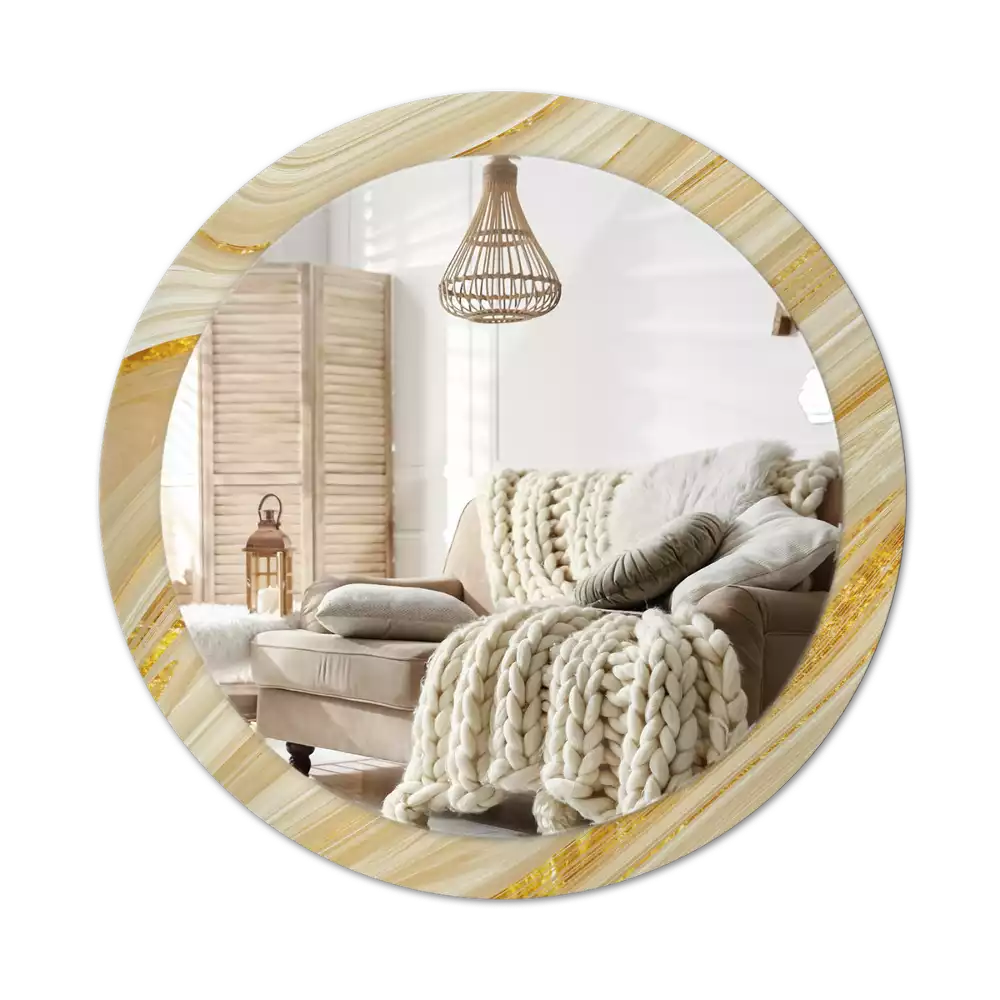 Espelho redondo decorativo Padrão abstrato