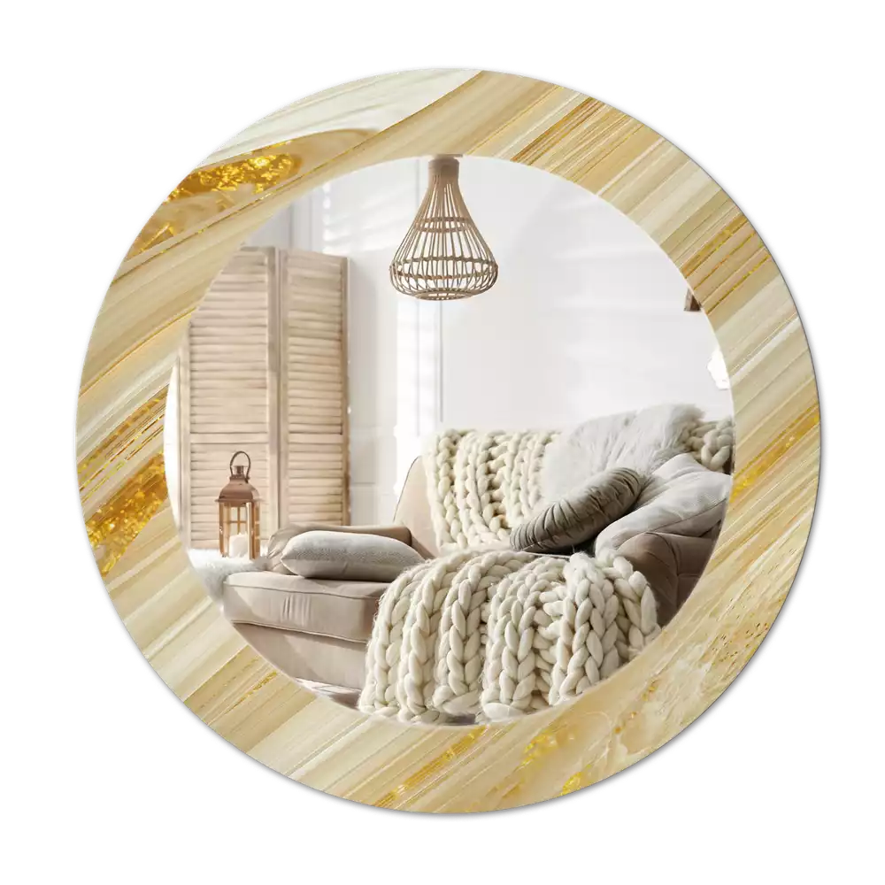 Espelho redondo decorativo Padrão abstrato