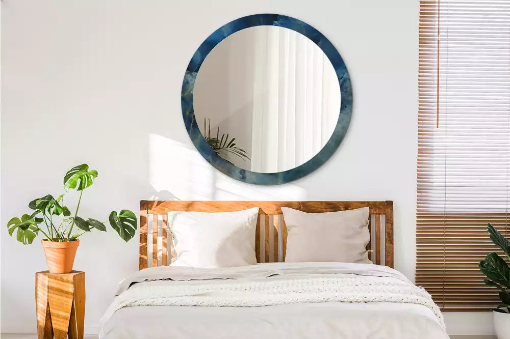 Espelho redondo decorativo Mármore ônix