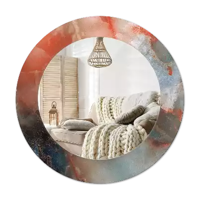 Espelho redondo decorativo Mármores de ônix