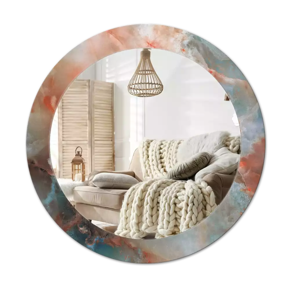 Espelho redondo decorativo Mármores de ônix