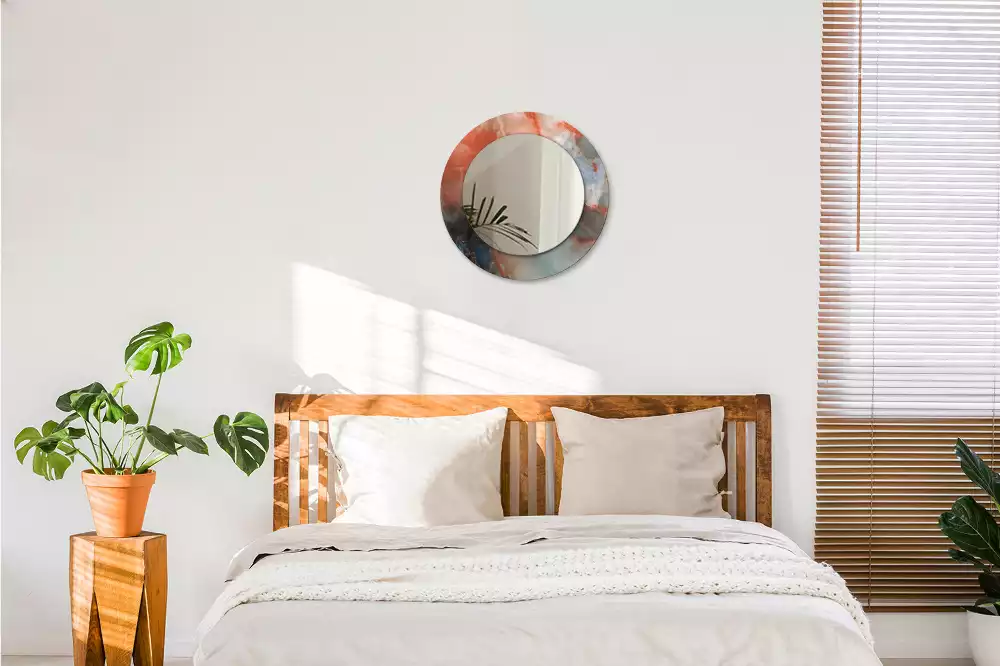 Espelho redondo decorativo Mármores de ônix