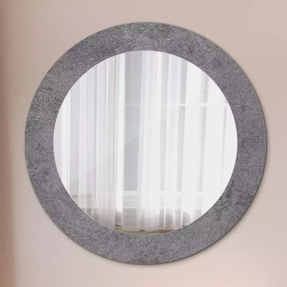Espelho redondo decorativo Textura de concreto