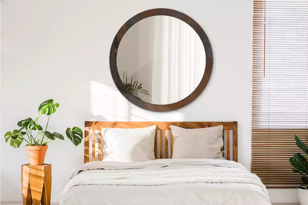 Espelho redondo decorativo Rústico Metálico