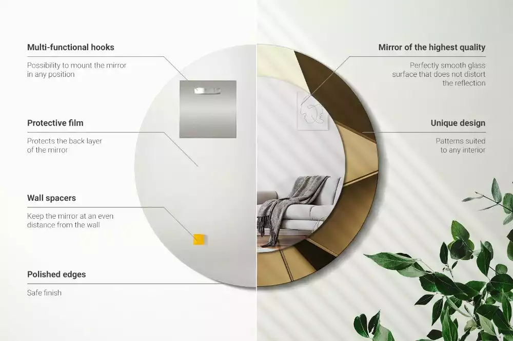 Espelho redondo decorativo Abstração moderna