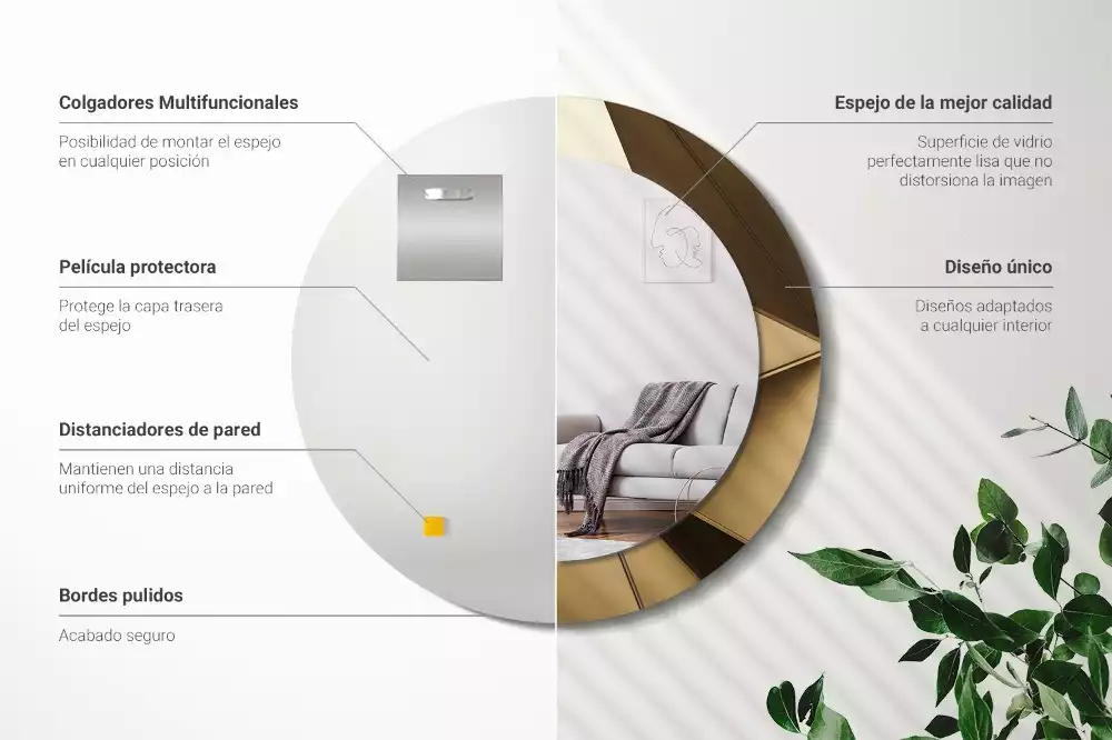 Espelho redondo decorativo Abstração moderna