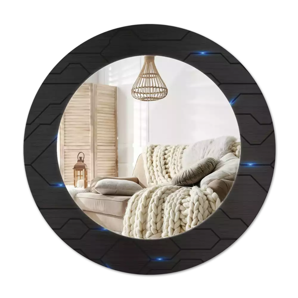 Espelho redondo decorativo Abstração futurista