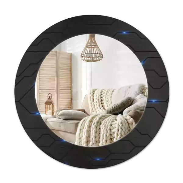 Espelho redondo decorativo Abstração futurista