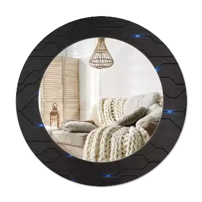 Espelho redondo decorativo Abstração futurista