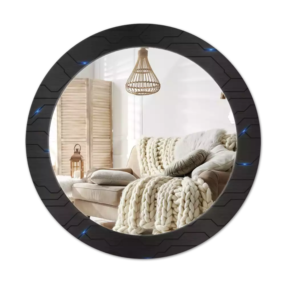 Espelho redondo decorativo Abstração futurista