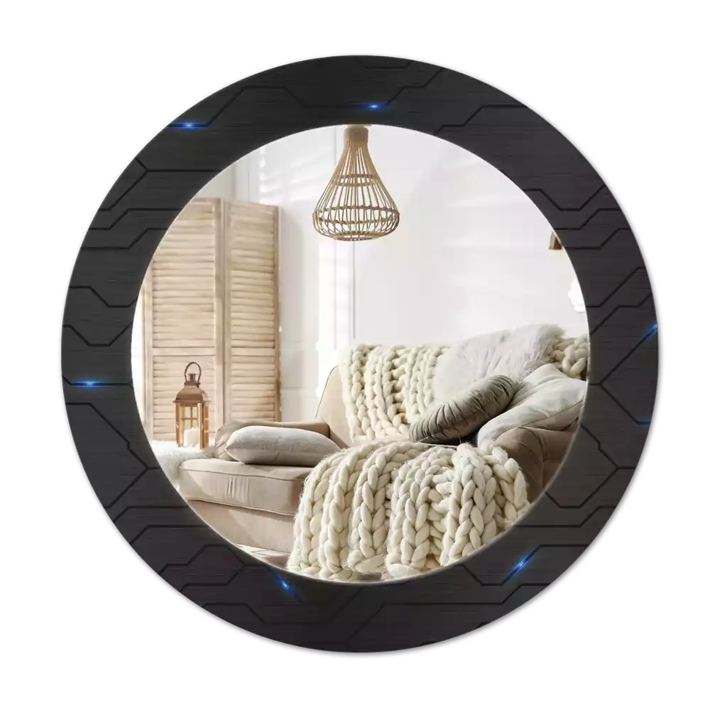 Espelho redondo decorativo Abstração futurista