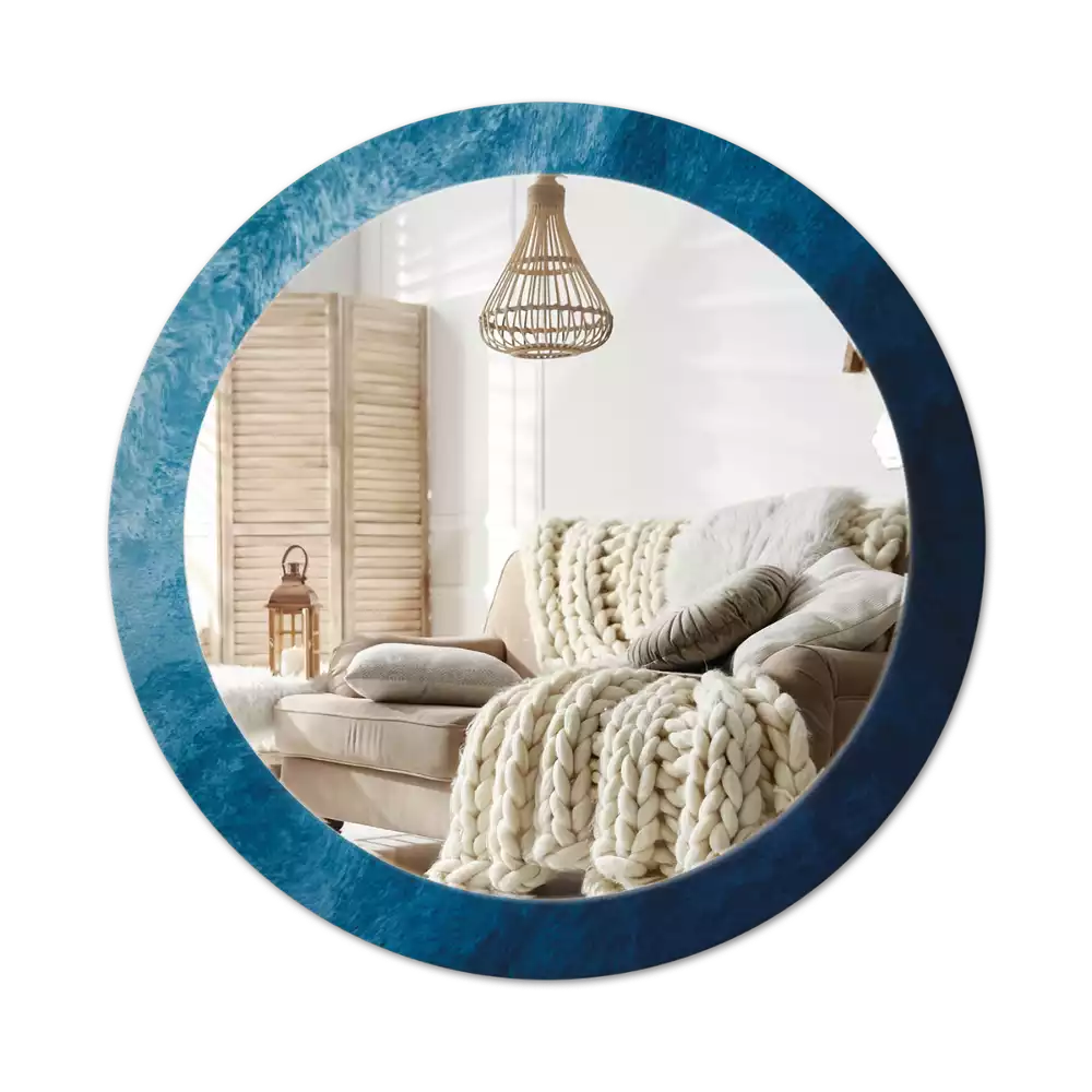 Espelho decorativo redondo Arte abstrata