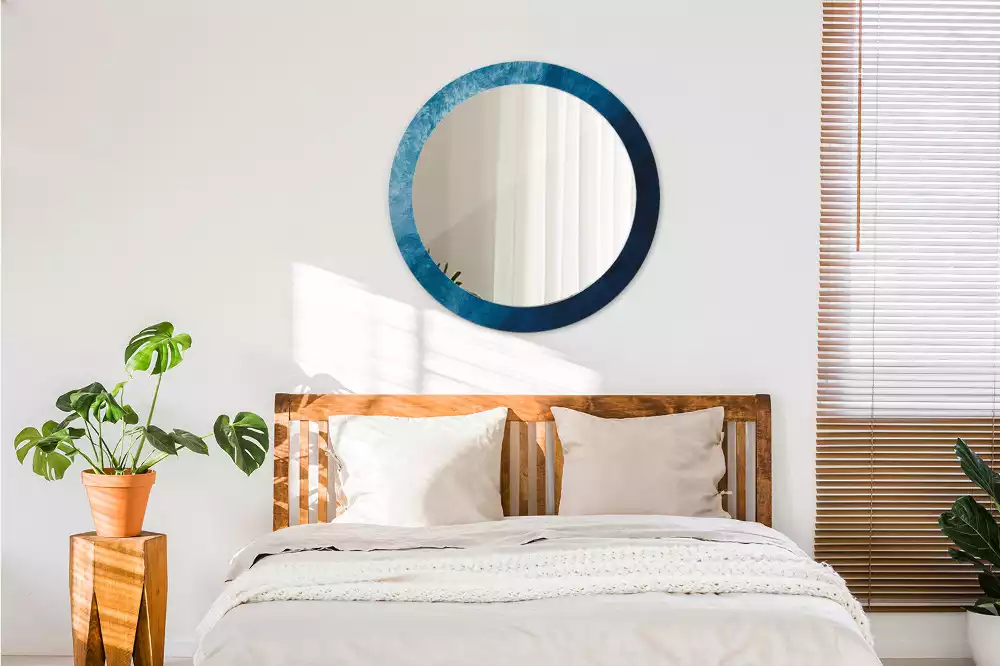 Espelho decorativo redondo Arte abstrata