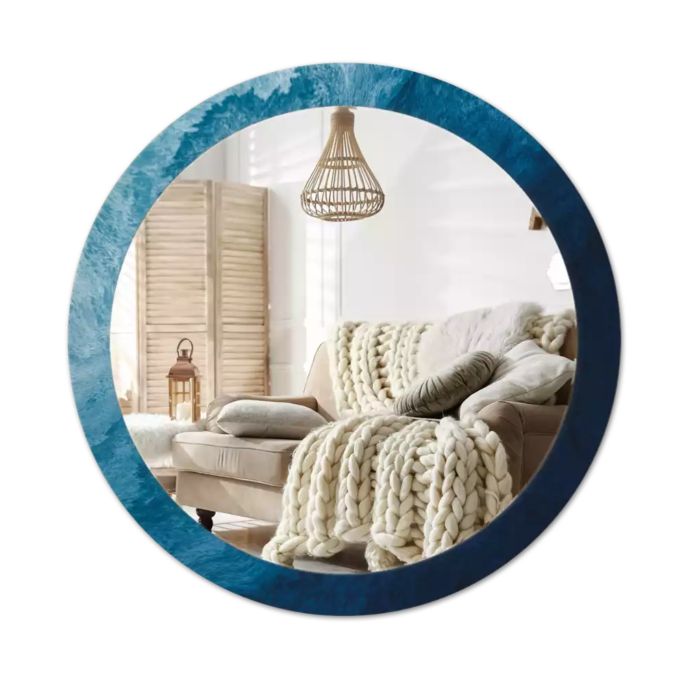 Espelho decorativo redondo Arte abstrata