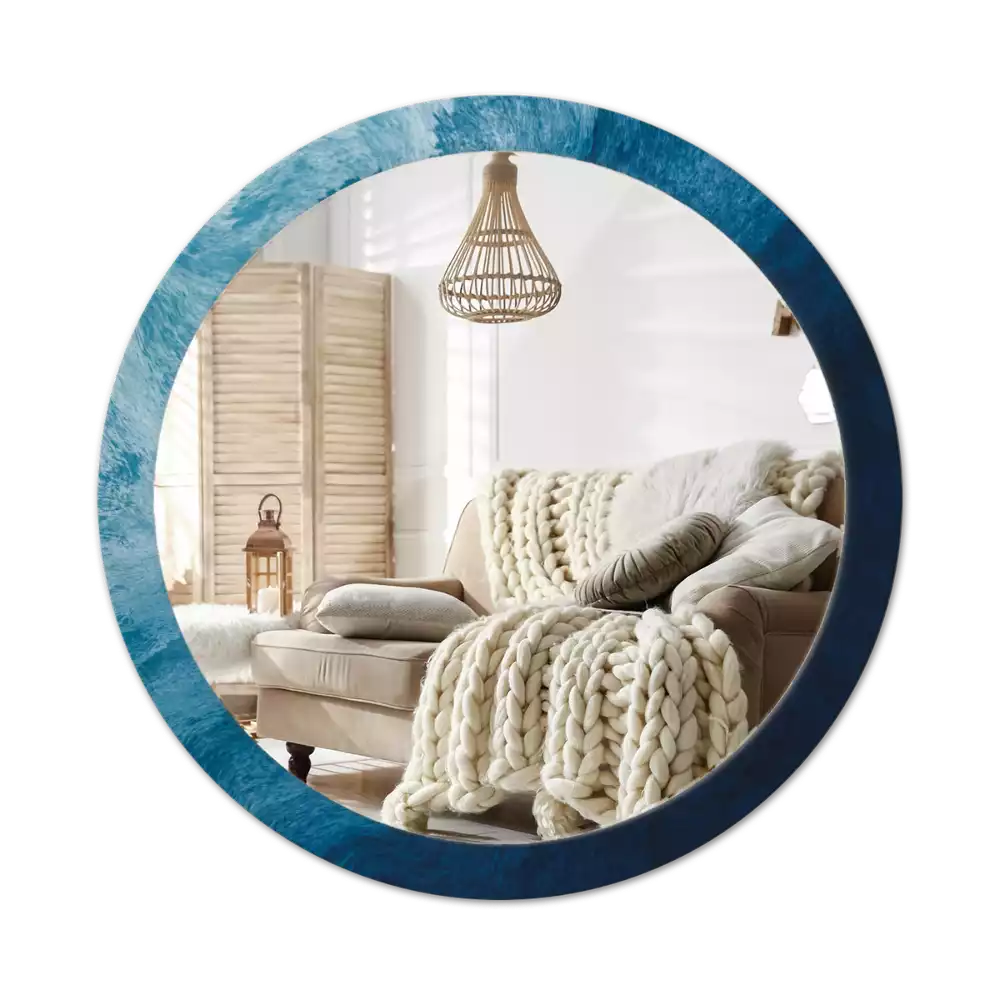 Espelho decorativo redondo Arte abstrata