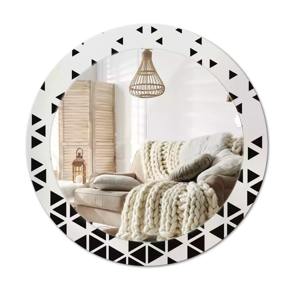 Espelho decorativo redondo Abstração geométrica