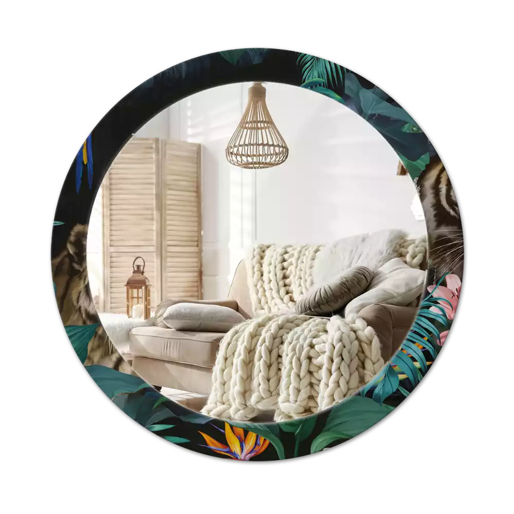 Espelho decorativo redondo Selva Vintage