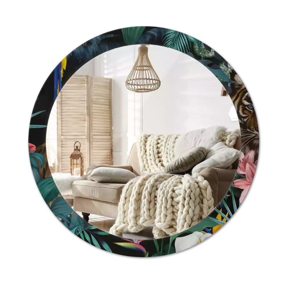 Espelho decorativo redondo Selva Vintage