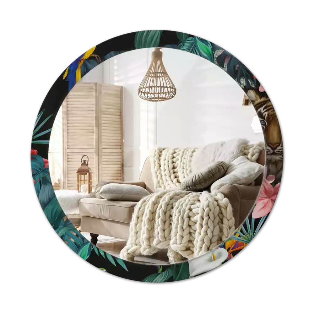 Espelho decorativo redondo Selva Vintage