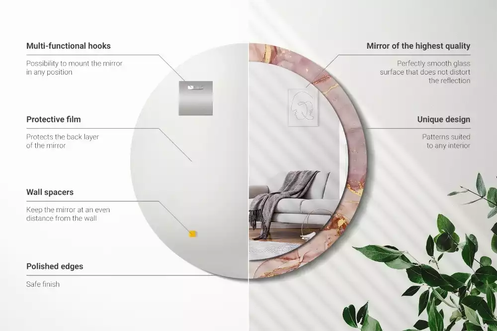 Espelho redondo decorativo Fluido abstrato