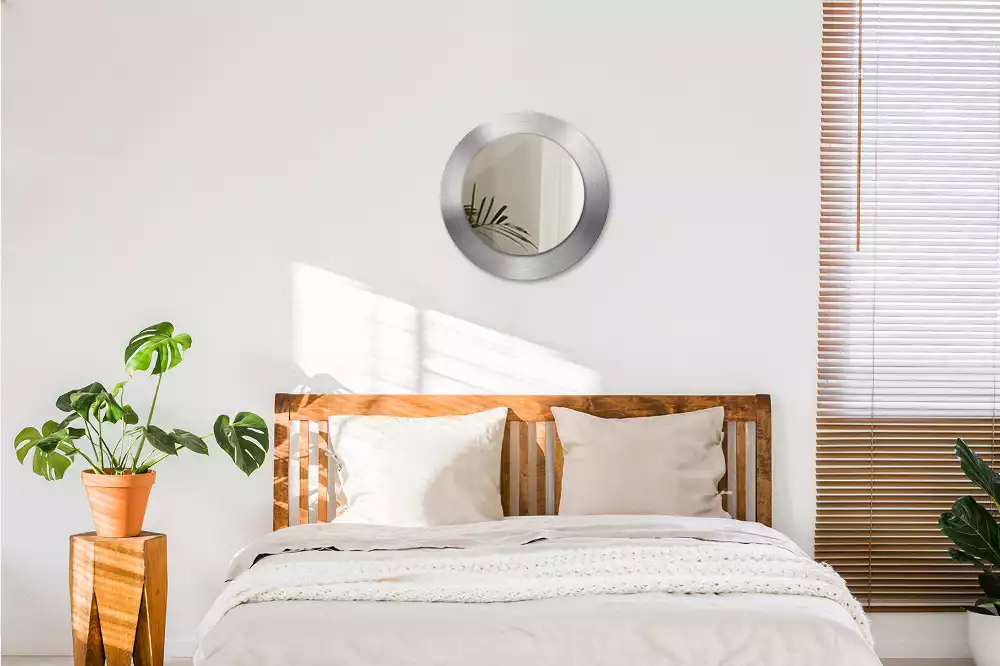 Espelho redondo decorativo Imitação de metal